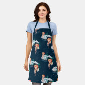 ザホワイトロータス海クラゲ エプロン (着用した状態)