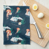 ザホワイトロータス海クラゲ キッチンタオル (四つ折り)