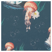 ザホワイトロータス海クラゲ ファブリック (クローズアップ)