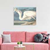 ザホワイト素晴らし・ヘロン キャンバスプリント (インサイチュ (リビング))