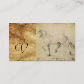 ザホーススケッチオンアンティークパーチメントモノグラム 名刺 (裏面)