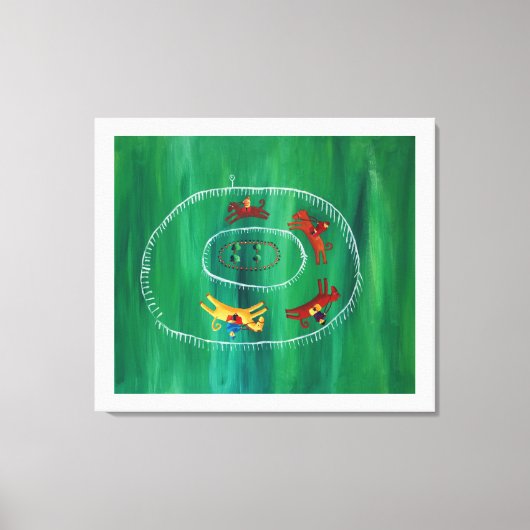 ザホースレースクアモダンクリルファインアート絵画ズ キャンバスプリント (正面)