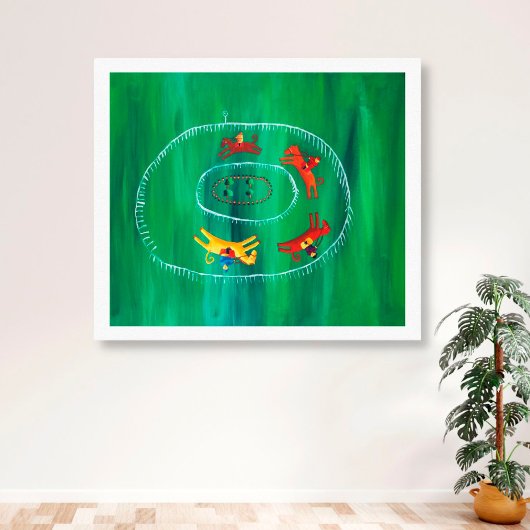 ザホースレースクアモダンクリルファインアート絵画ズ キャンバスプリント