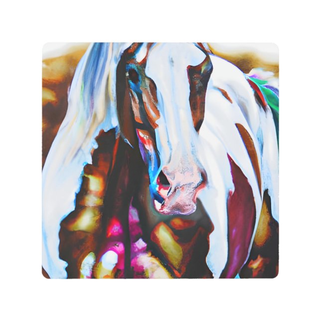 ザホース絵を描メタルプリント メタルプリント (正面)