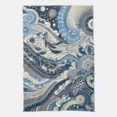 ザホームスタジオインディゴ開花 キッチンタオル (縦)