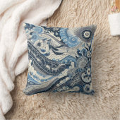 ザホームスタジオインディゴ開花 クッション (ブランケット)