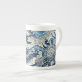 ザホームスタジオインディゴ開花 ボーンチャイナマグカップ (正面右)