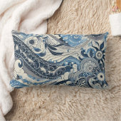 ザホームスタジオインディゴ開花 ランバークッション (ブランケット)