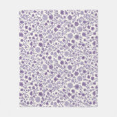 ザホームスタジオラベンダー開花 フリースブランケット (正面)