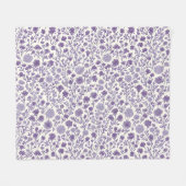 ザホームスタジオラベンダー開花 フリースブランケット (正面(横))