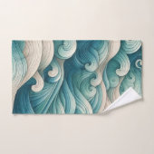 ザホームスタジオ海波形スワール バスタオルセット (ハンドタオル)