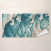 ザホームスタジオ海波形スワール バスタオル (バスタオル)