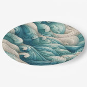 ザホームスタジオ海波形スワール ペーパープレート (アングル)