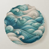 ザホームスタジオ海波形スワール ラウンドクッション (裏面)