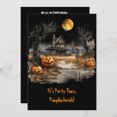 ザホームステ幽霊のよく出るッドハロウィーン 招待状 (正面/裏面)