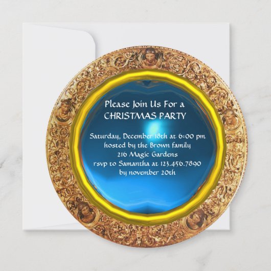 ザホーリーファミリークリスマスサファイアジェムパーティー 招待状 (裏面)