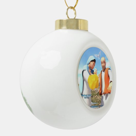 ザホーリーファミリー – 出生 セラミックボールオーナメント (左)