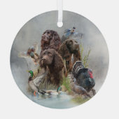 ザボイキンスパニエル犬 ガラスオーナメント (裏面)