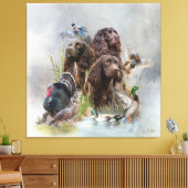 ザボイキンスパニエル犬 キャンバスプリント (インサイチュ (リビング))