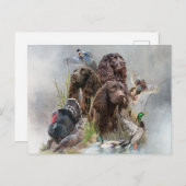 ザボイキンスパニエル犬 シーズンポストカード (正面/裏面)