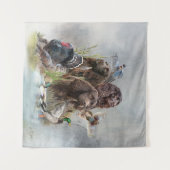 ザボイキンスパニエル犬 タペストリー (正面(横))