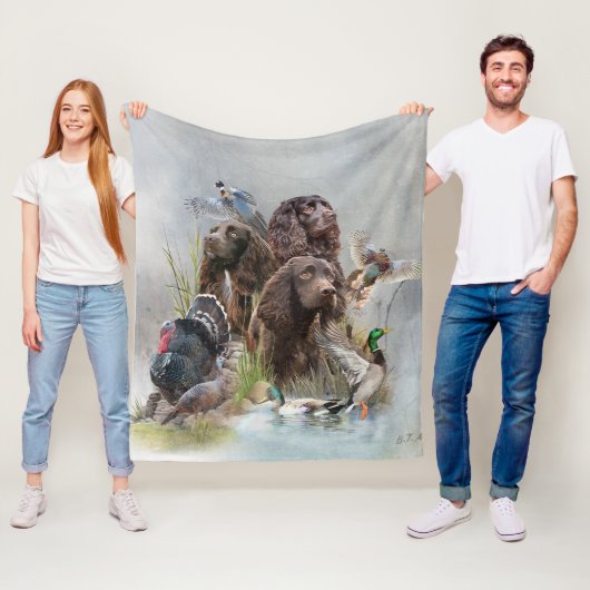 ザボイキンスパニエル犬 フリースブランケット (インサイチュ)