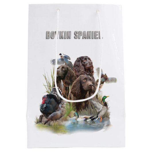 ザボイキンスパニエル犬 ミディアムペーパーバッグ (裏面)