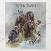 ザボイキンスパニエル犬 ワインラベル (シングルラベル)