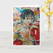 ザボクサー絵を描ズバイアルフレッドキツネ カード (黄色い花)