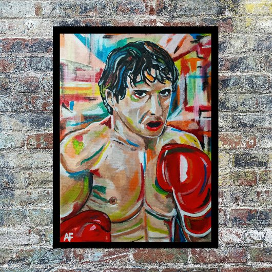 ザボクサー絵を描ズバイアルフレッドキツネ キャンバスプリント