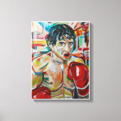 ザボクサー絵を描ズバイアルフレッドキツネ キャンバスプリント (正面)