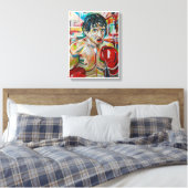 ザボクサー絵を描ズバイアルフレッドキツネ キャンバスプリント (インサイチュ (寝室))