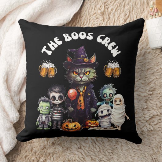 ザボスクルー面白いハロウィーンブーズ クッション (ブランケット)