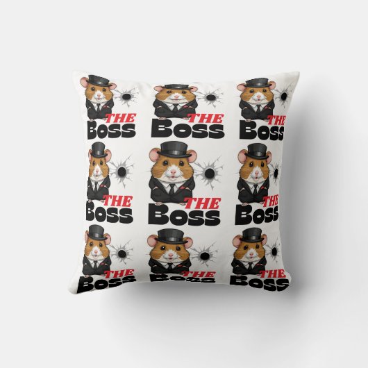 ザボスハムスターかわいいプリント クッション (裏面)