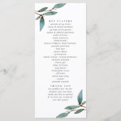 ザボタニカルブリス結婚ズコレクション プログラム (裏面)