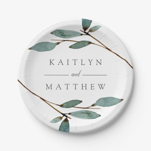 ザボタニカルブリス結婚ズコレクション ペーパープレート (正面)