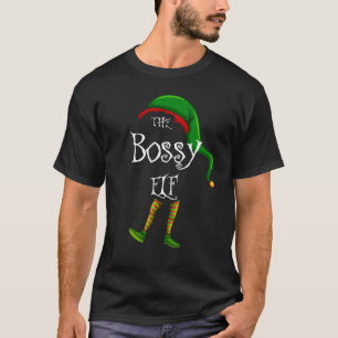ザボッシー小妖精や小人クリスマスマッチングファミリークリスマスパーティー Tシャツ