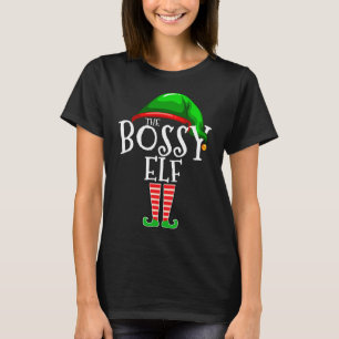 ザボッシー小妖精や小人マッチングファミリークリスマス Tシャツ