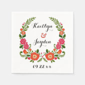 ザボヘミアン結婚サマーコレクション スタンダードカクテルナプキン (正面)