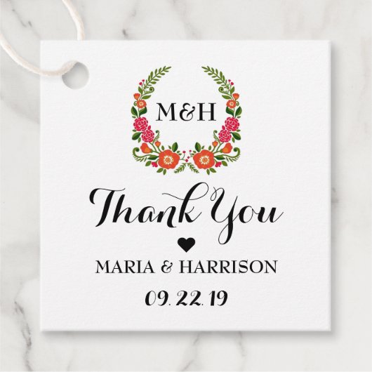 ザボヘミアン結婚サマーコレクション フェイバータグ (正面)