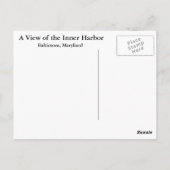 ザボルチモア内港 ポストカード (裏面)