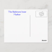 ザボルチモア内港 ポストカード (裏面)