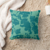 ザボルトブルー抽象芸術 クッション (ブランケット)