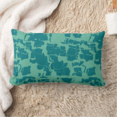 ザボルトブルー抽象芸術 ランバークッション (ブランケット)