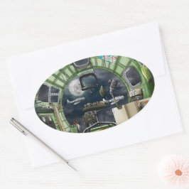 ザボンバルディアーズビューB-17 楕円形シール