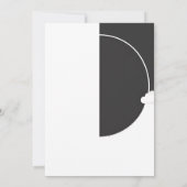 ザボーイガール6ヶ月半年パーティー半年誕生日 招待状 (裏面)