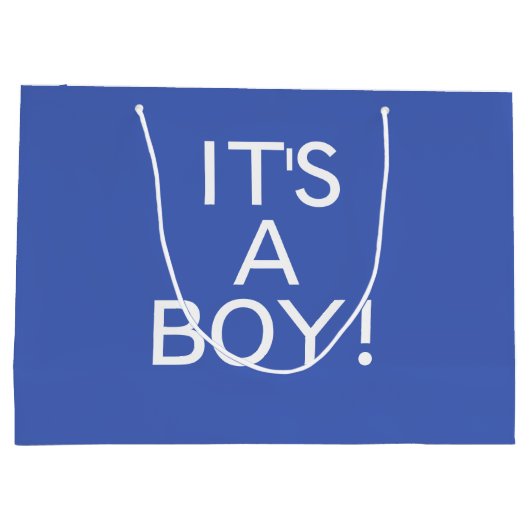 ザボーイブルー生まれたばかりの抱き枕 ラージペーパーバッグ (裏面)