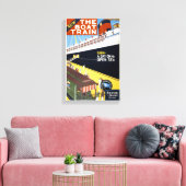 ザボートトレインヴィンテージ旅行ポスター キャンバスプリント (インサイチュ (リビング))