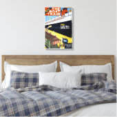 ザボートトレインヴィンテージ旅行ポスター キャンバスプリント (インサイチュ (寝室))
