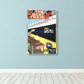 ザボートトレインヴィンテージ旅行ポスター キャンバスプリント (インサイチュ (ウッドフロア))